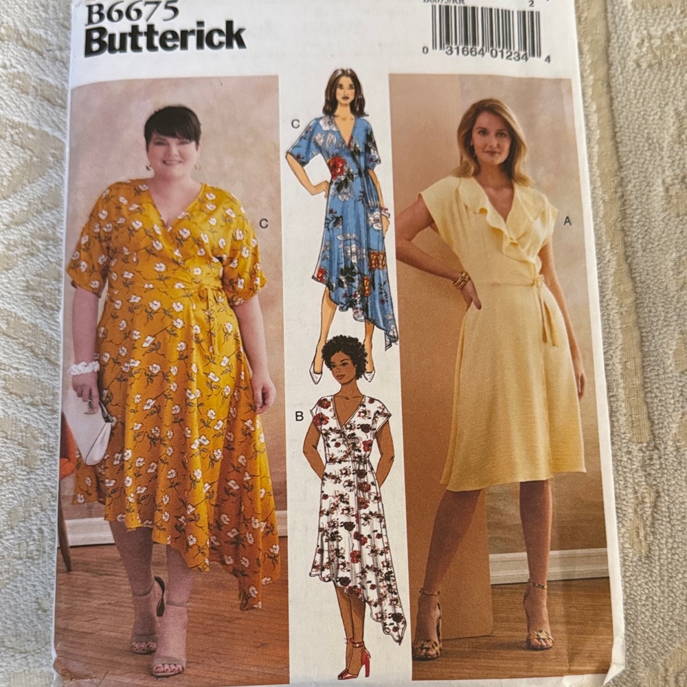 Butterick 6675 Sewing Pattern size‎ RR 18W-24W UNCUT